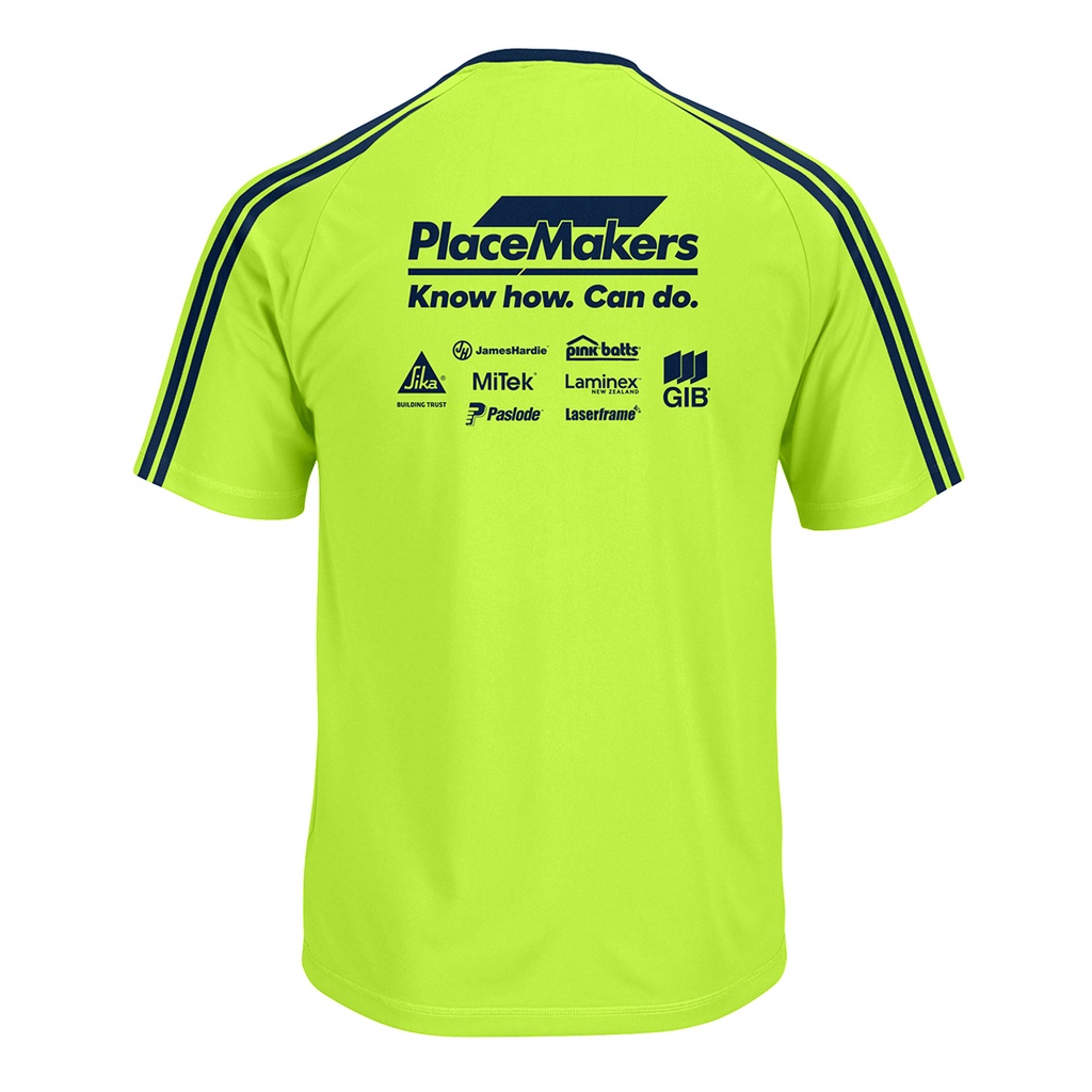 PM Safety DriFit Hi Vis Tee- Yellow/Navy 2026