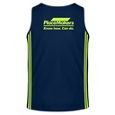PM Safety DriFit Hi Vis Singlet - Navy/Yellow 2026