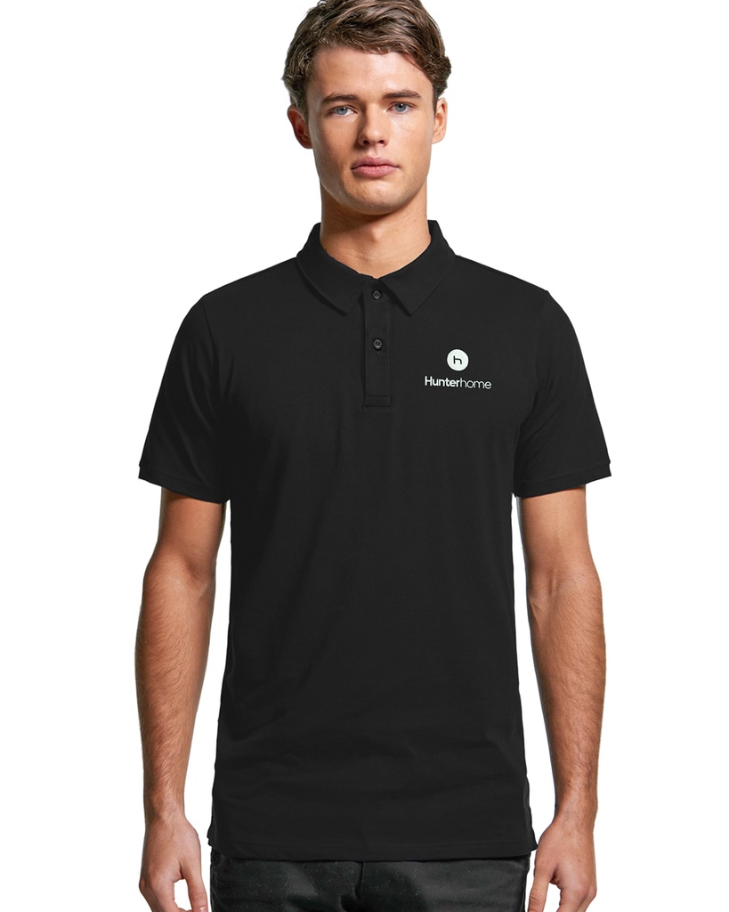 HunterHome Men's Pique Polo - Black 