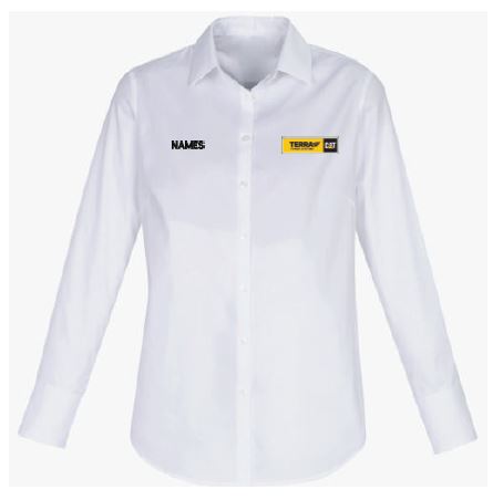 Terra Cat Camden Ladies LS Shirt- White with Name