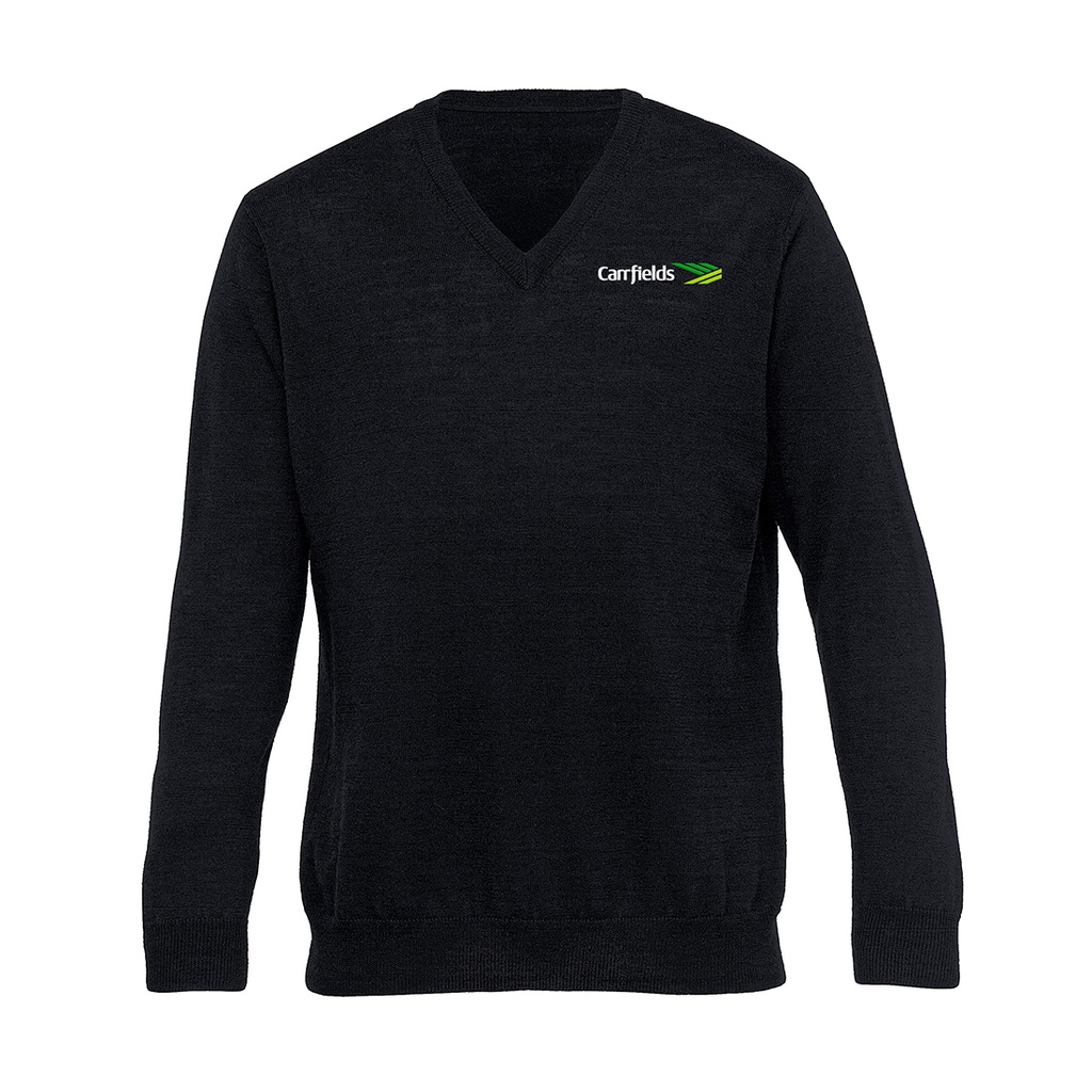 Carrfields Mens Detailed Vee Pullover