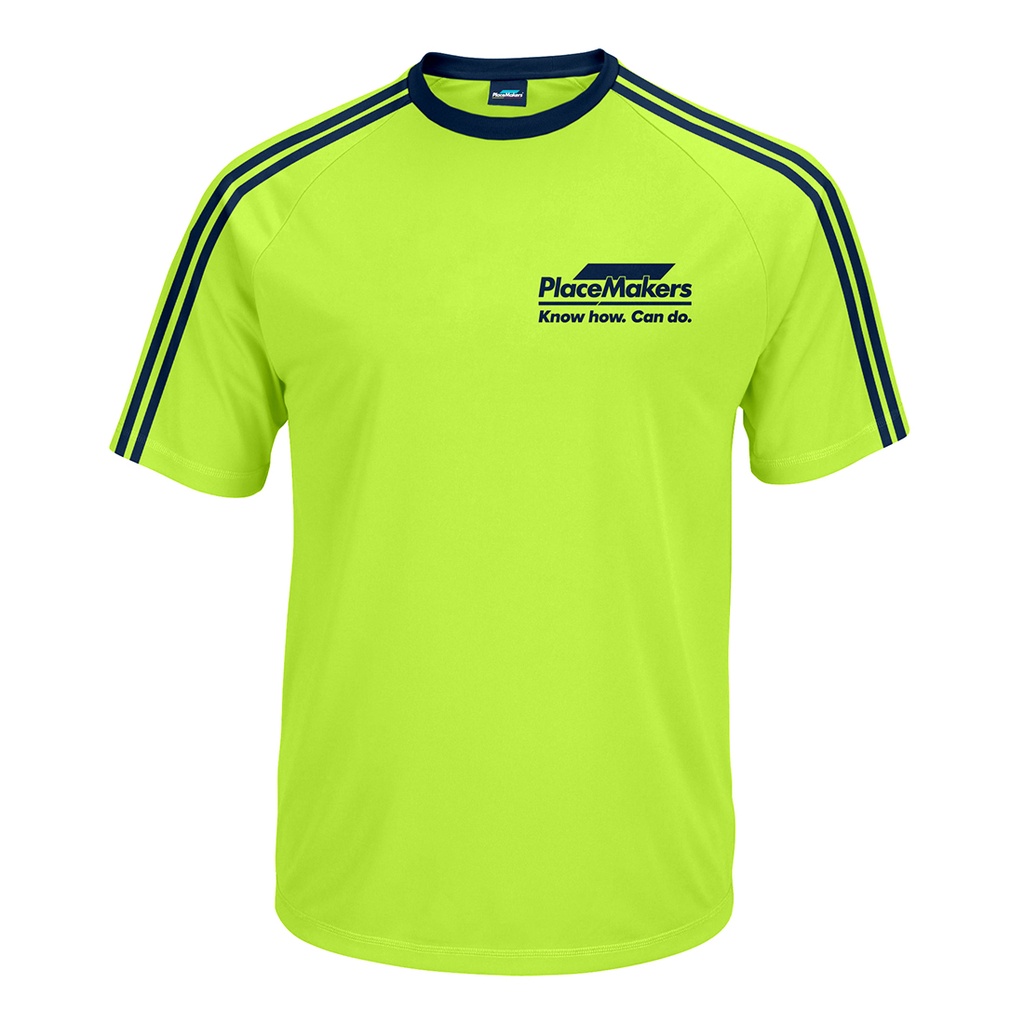 PM Safety DriFit Hi Vis Tee- Yellow/Navy 2026