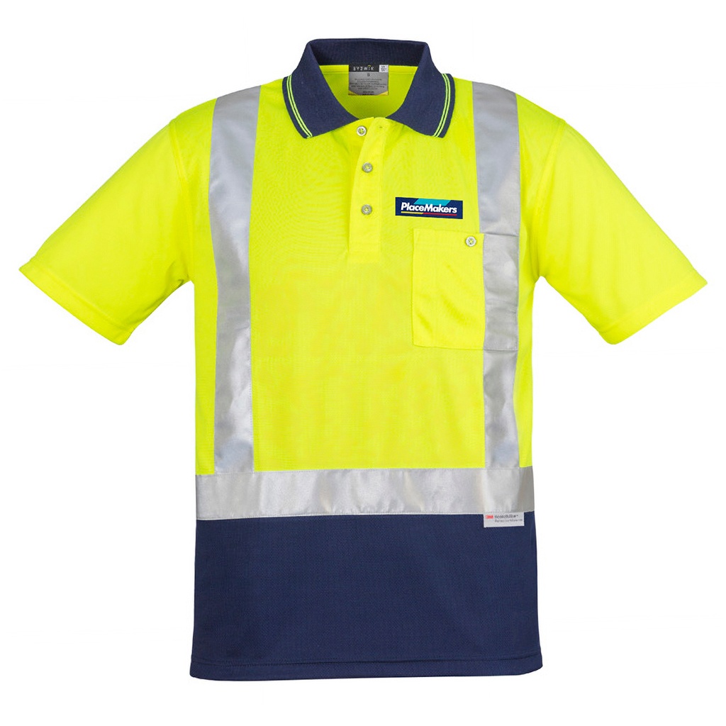 PlaceMakers Hi Vis S/Sleeve Polo NEW